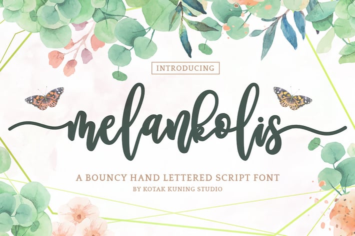 Melankolis - Modern Script Font