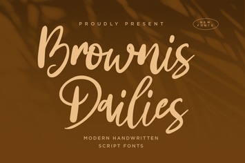 Brownis Dailies - Handwritten Script fonts