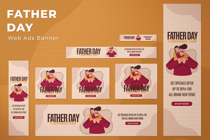 Web Ads Banners - Father's Day Celebration