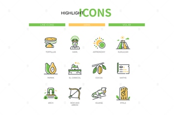 Maya - Modern Line Design Style Icons Set