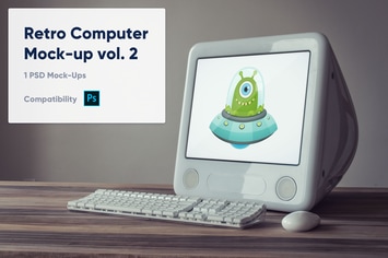 1 Retro Computer Mockup vol. 2
