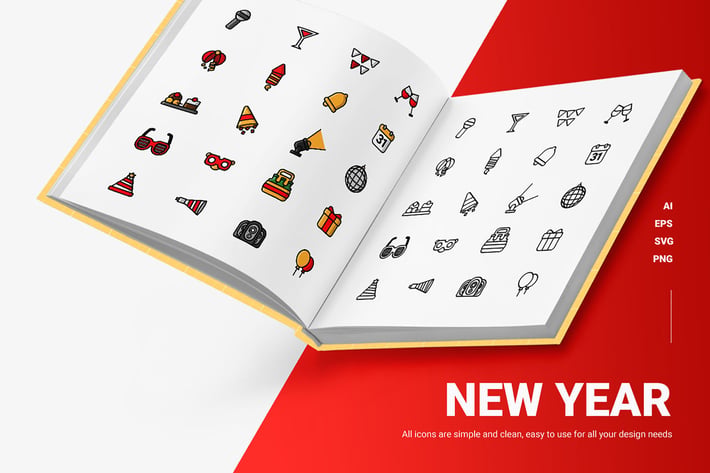 Happy Newyear - Icons