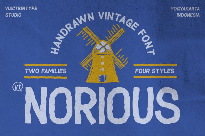 NORIOUS - Handrawn Vintage Font