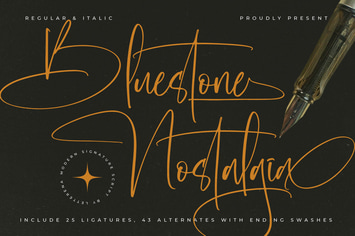 Bluestone Nostalgia Modern Signature Script