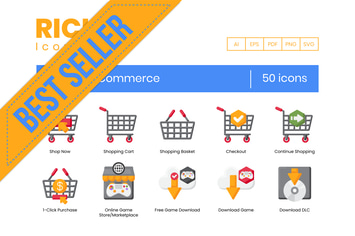 BESTSELLER! Gaming eCommerce Icons