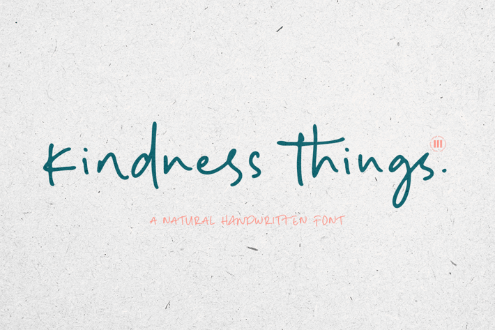 Kindness Things - A Casual Handwritten Font
