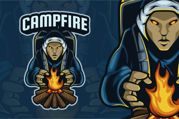 Campfire Mascot Logo