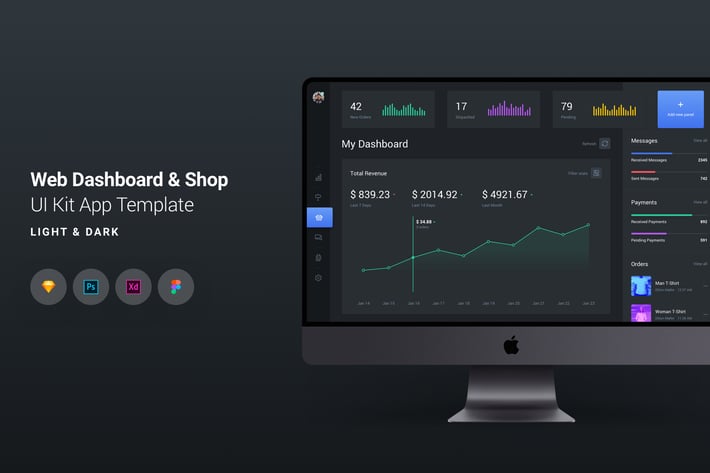 Web Dashboard & E-Commerce UI Kit App Template 3