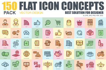 Flat Line Icons