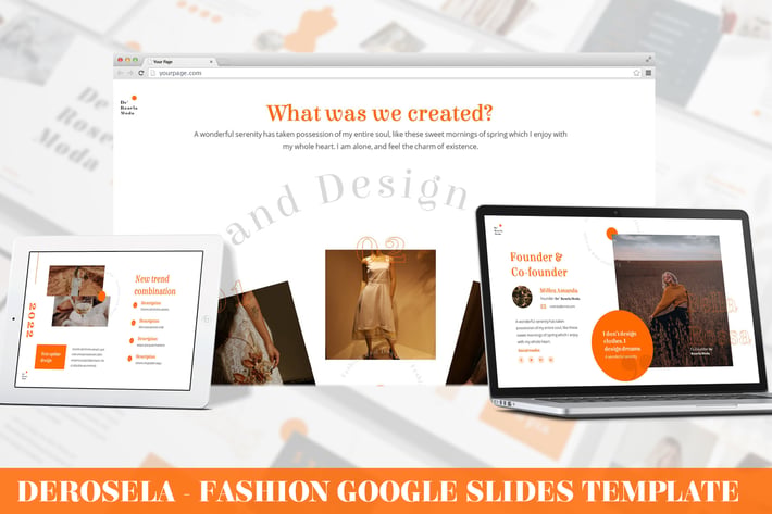 DeRosela - Fashion Google Slides Template