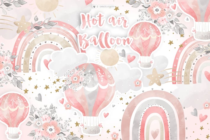 Hot Air Balloon design Girl