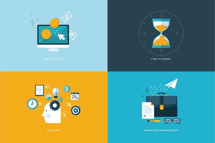 Set of Flat Design Concept Icons