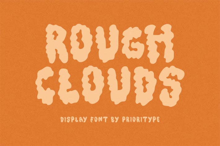 Rough Clouds Display Font