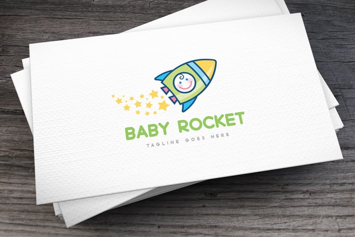 Baby Rocket Logo Template