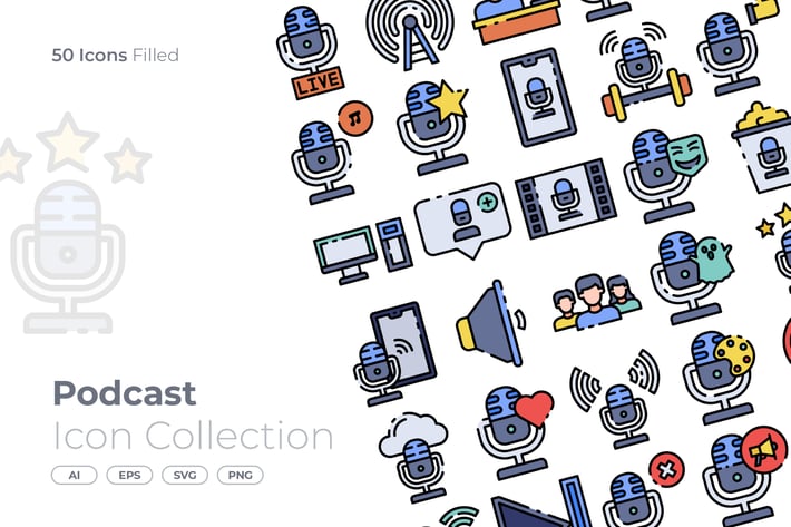 Podcast Filled Icon