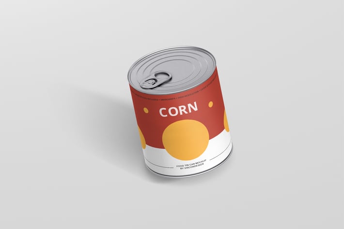 Food Tin Can Mockup Medium Size