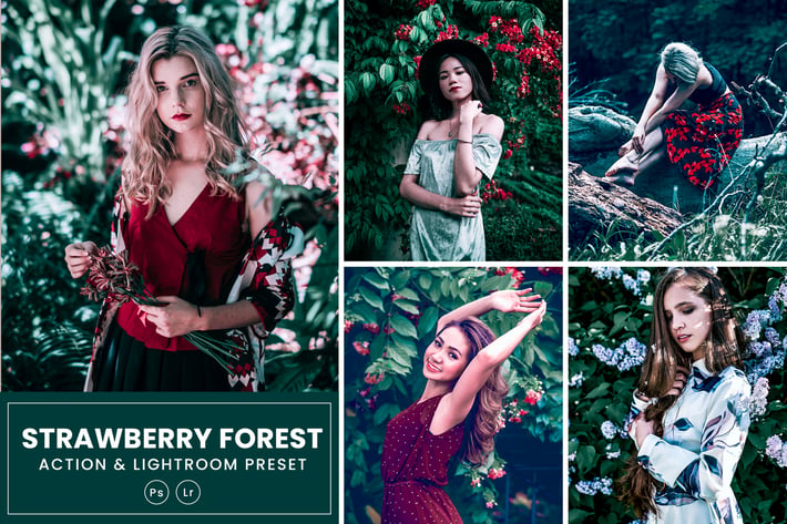Strawberry Forest Photoshop Action & Lightrom