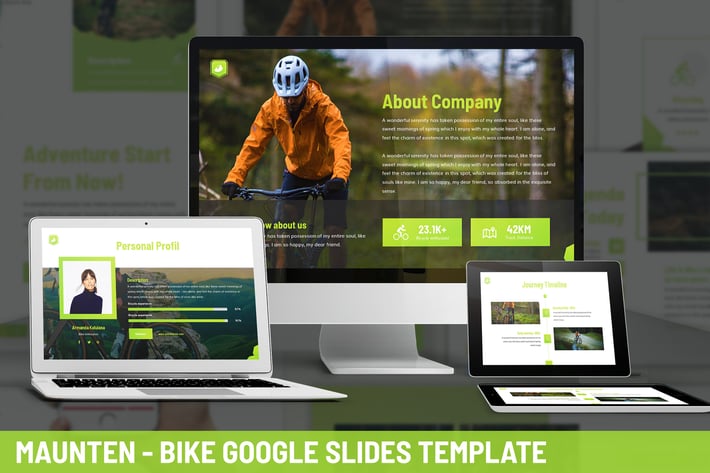 Maunten - Bike Google Slides Template