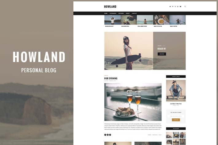 Howland - Personal Blog PSD Template