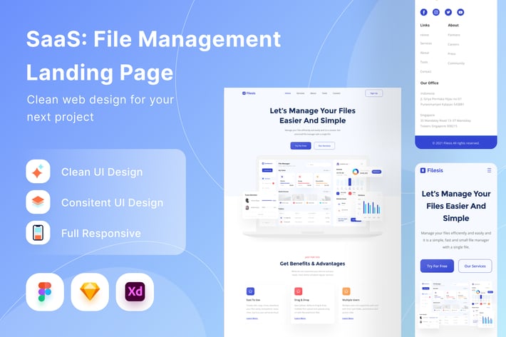 SaaS File Management Landing Page