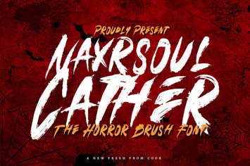 Naxrsoul Cather - Horror Brush Font