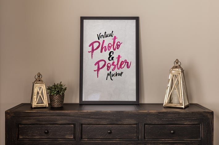 Vertical Photo & Poster Mockup