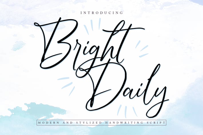 BrightDaily | Modern & Stylized Handwriting Script
