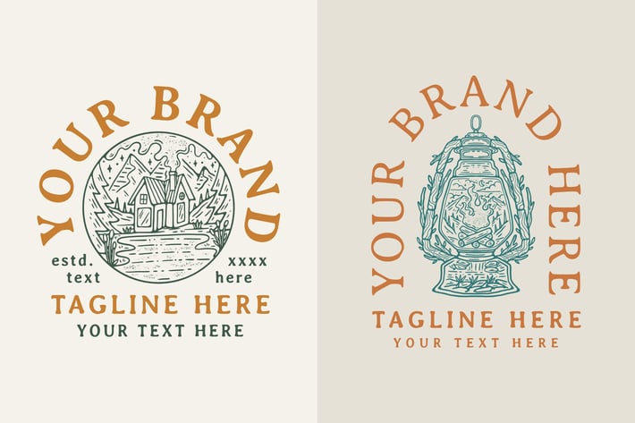 vintage outdoor line art design
