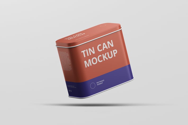 Tin Can Mockup Rectangle
