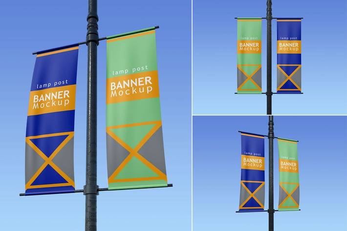 Lamp Post Banner vol.01 - Mockup
