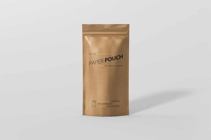 Paper Pouch Bag Mockup Big Size