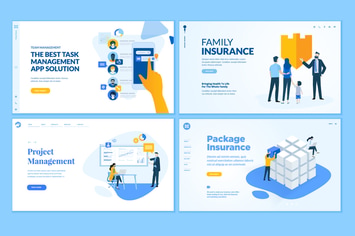 Set of Business Web Page Design Templates