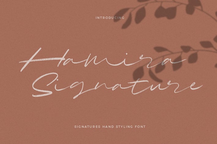 Hamira Signature Font Logotype Brush 