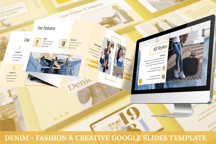 Denim - Fashion & Creative Google Slides Template