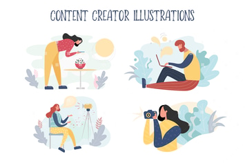 Content creator illustrations