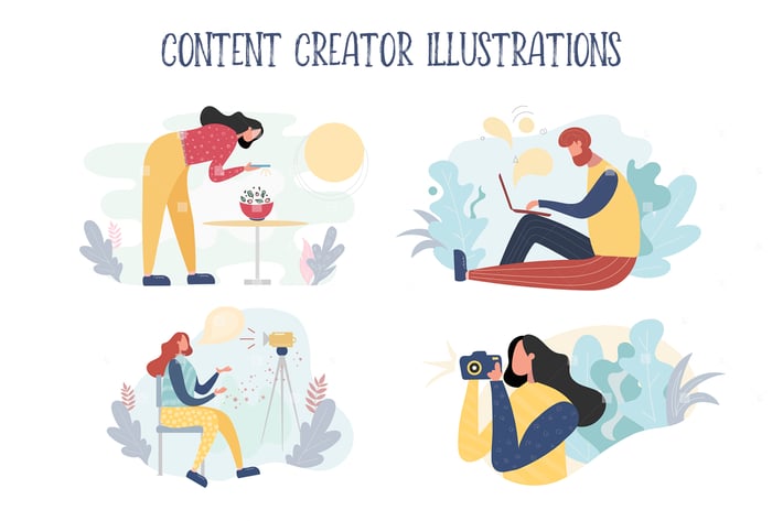 Content creator illustrations