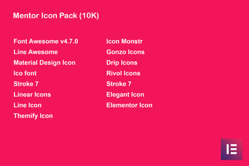 Mentor Icon Pack for Elementor Page Builder