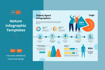 Sport Infographic Template for Elderly People