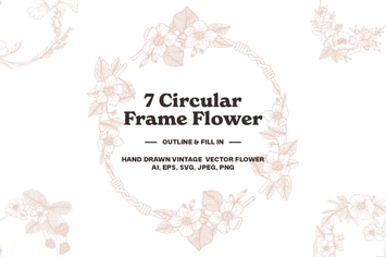 7 Circular Frame Flower