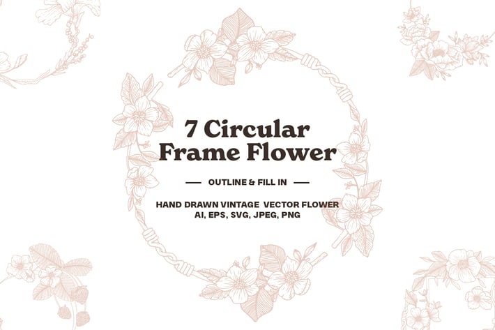 7 Circular Frame Flower