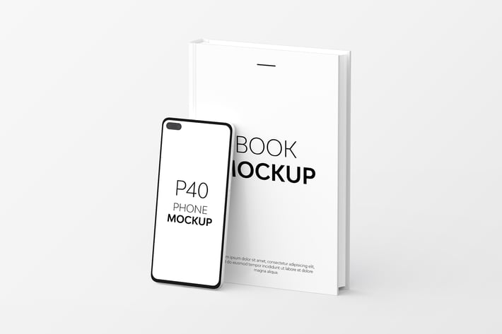 Book & P40 Phone Mockup