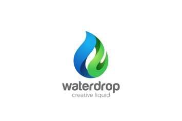 Logo Water Drop Clear Natural Mineral Aqua Droplet
