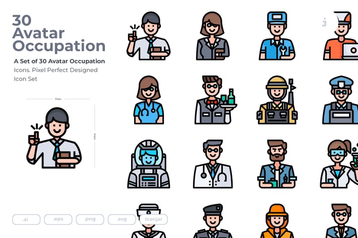 30 Avatar Occupation  Icons