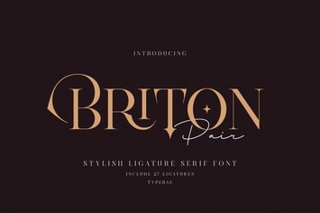 Briton Pair – Stylish Ligature Serif Font