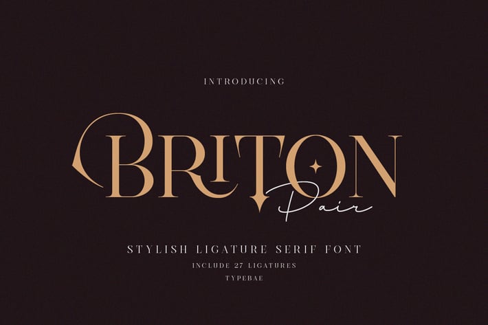 Briton Pair – Stylish Ligature Serif Font