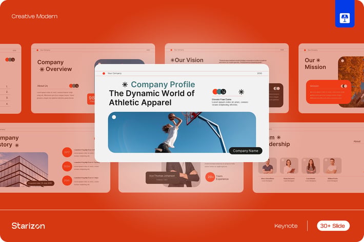 White Modern Company Profile Keynote • 002
