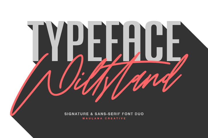 Willstand Font Duo Signature Sans Typeface