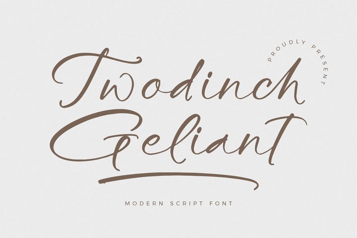 Twodinch Geliant Modern Script Font