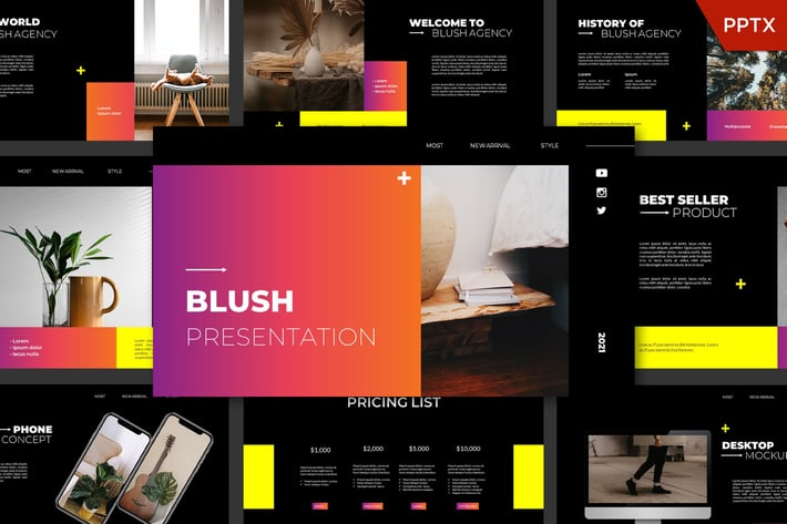 Blush Powerpoint Template