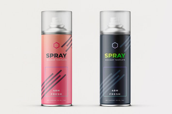 Deodorant Spray Can Mock-Up Template